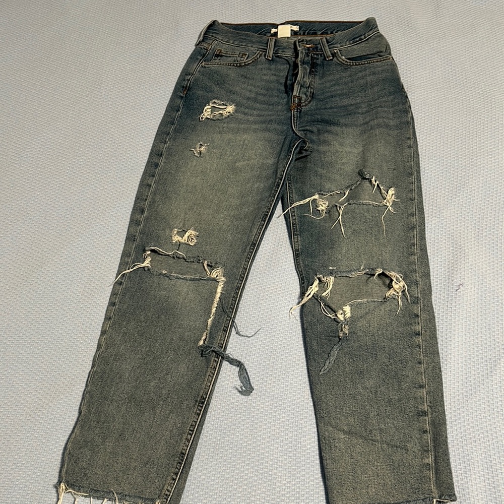 Size 28, hight waist, cropped jeans